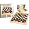 Teorema 40639 - Gioco Dama Scacchi Backgammon Legno 3 in 1