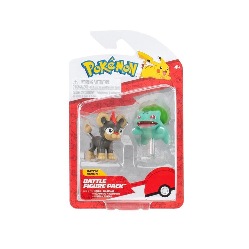 Pokemon 10905 - Battle Figures Pack - Litleo & Bulbasaur