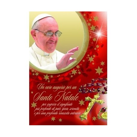 Micart 1195 - Confezione 24 Biglietti Natale Papa Francesco 2 Soggetti