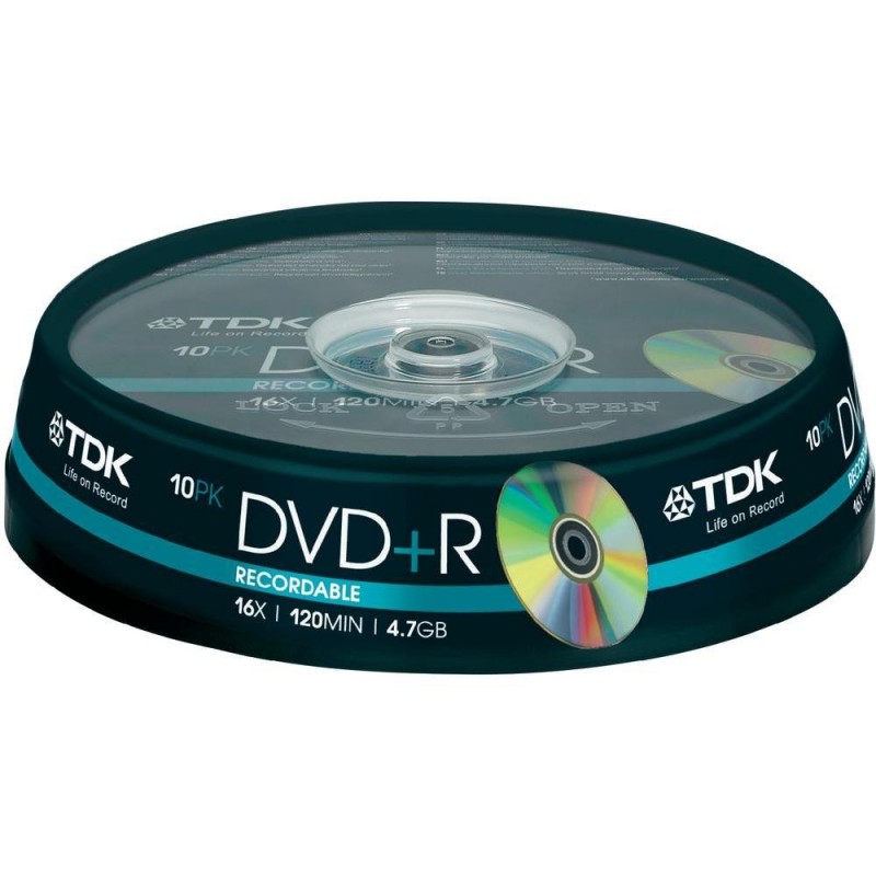 TDK 9442 - Confezione 10 DVD+R 4.7 GB