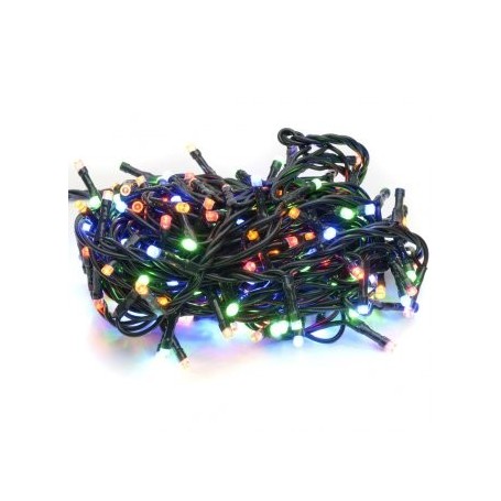 Tabor LFV180 M - Collana 180 Led Multicolor Con 8 Giochi Di Luce Per Interno E Esterno Lunga 14,5 Mt.